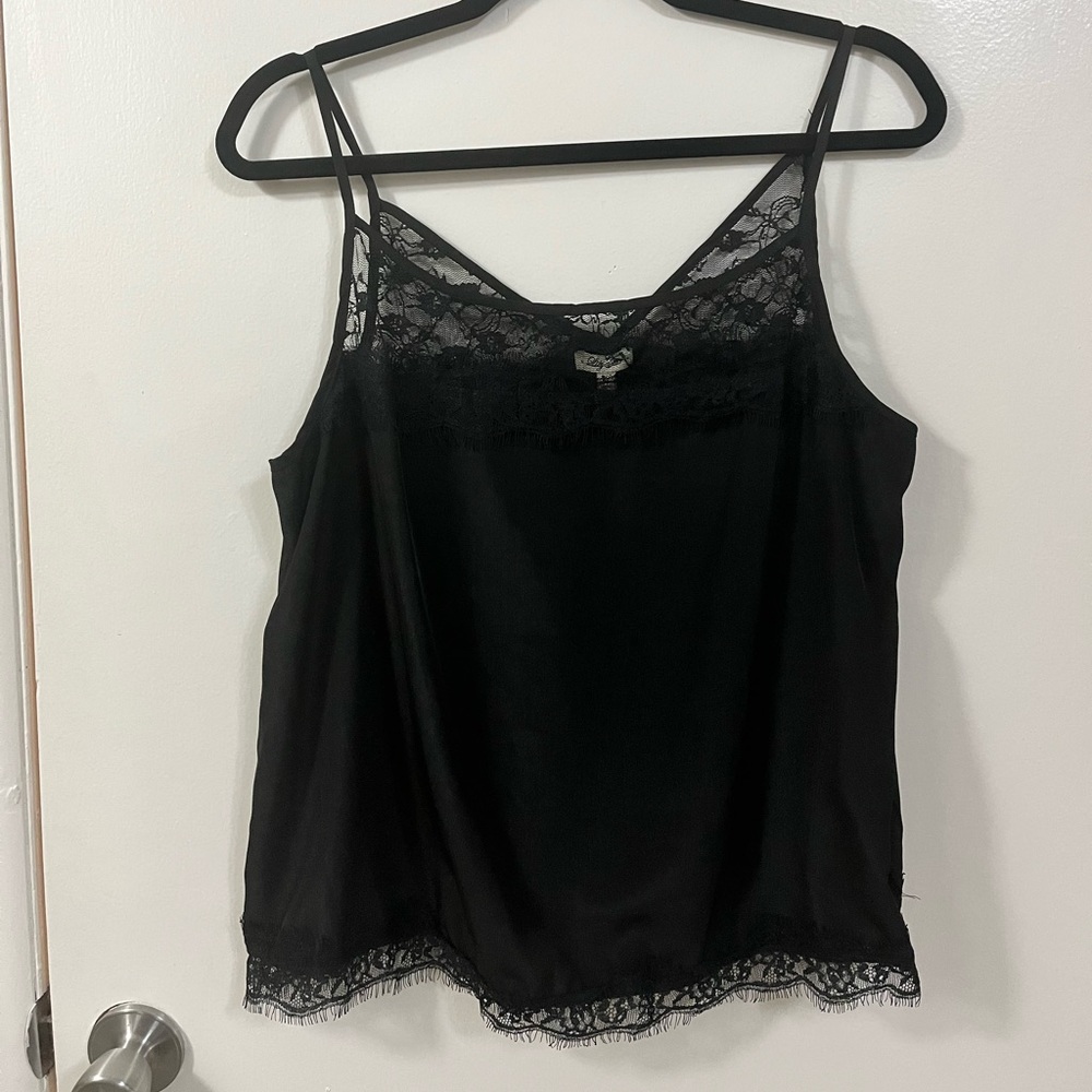 XL lingerie pajama black tank top Lily Star